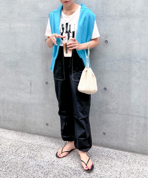 feepur（フェピュール）の「スピンドルベイカージョガーパンツ（カーゴパンツ・レディース・ブラック/オフホワイト/ピンク/カーキ・MEDIUM）」の18枚目の写真