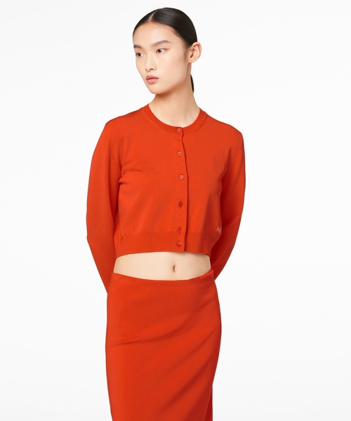 MARC JACOBS（マークジェイコブス）の「THE CROPPED CARDIGAN / ザ クロプト カーディガン（カーディガン/ボレロ・レディース・オレンジ・S/M/L/XS）」の6枚目の写真