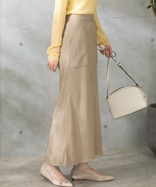 URBAN RESEARCH ROSSO WOMEN(アーバンリサーチ ロッソ)の「ポケットタイトナロースカート(スカート・レディース・ベージュ/ネイビー/パープル系その他・38/36)」の5枚目の写真