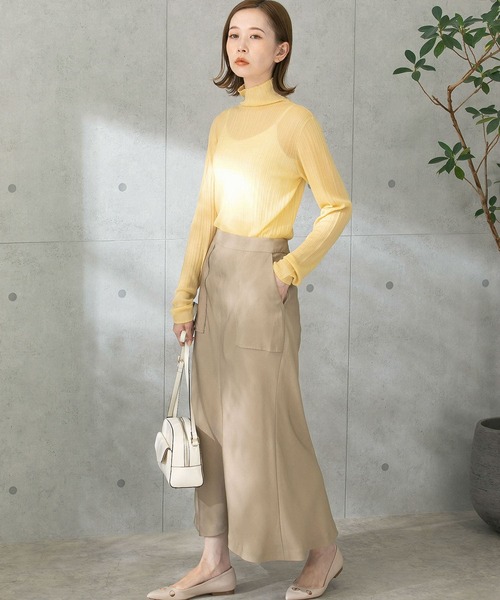 URBAN RESEARCH ROSSO WOMEN(アーバンリサーチ ロッソ)の「ポケットタイトナロースカート(スカート・レディース・ベージュ/ネイビー/パープル系その他・38/36)」の7枚目の写真