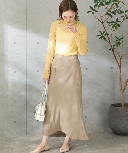 URBAN RESEARCH ROSSO WOMEN(アーバンリサーチ ロッソ)の「ポケットタイトナロースカート(スカート・レディース・ベージュ/ネイビー/パープル系その他・38/36)」の8枚目の写真