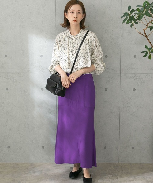 URBAN RESEARCH ROSSO WOMEN(アーバンリサーチ ロッソ)の「ポケットタイトナロースカート(スカート・レディース・ベージュ/ネイビー/パープル系その他・38/36)」の14枚目の写真