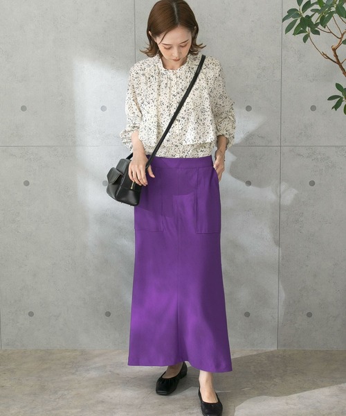 URBAN RESEARCH ROSSO WOMEN(アーバンリサーチ ロッソ)の「ポケットタイトナロースカート(スカート・レディース・ベージュ/ネイビー/パープル系その他・38/36)」の15枚目の写真