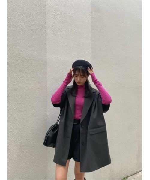 SLY(スライ)の「WOOL BERET ウール ベレー(ハンチング/ベレー帽・レディース・ブラック/ライトベージュ・FREE)」の14枚目の写真