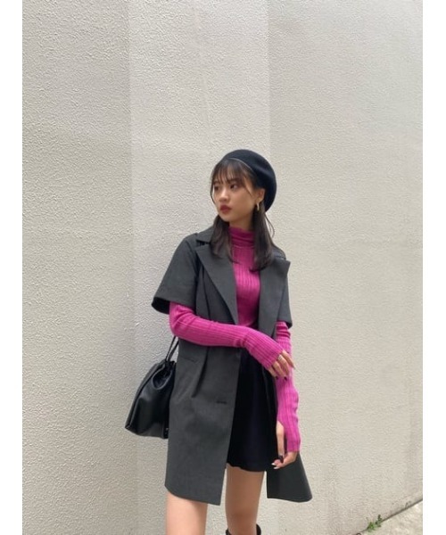 SLY(スライ)の「WOOL BERET ウール ベレー(ハンチング/ベレー帽・レディース・ブラック/ライトベージュ・FREE)」の15枚目の写真