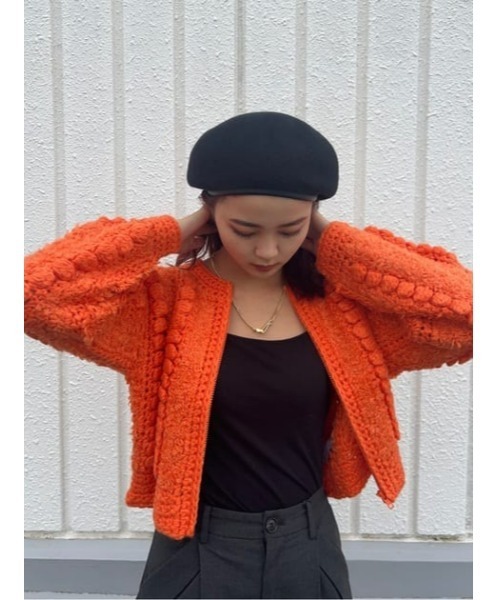 SLY(スライ)の「WOOL BERET ウール ベレー(ハンチング/ベレー帽・レディース・ブラック/ライトベージュ・FREE)」の21枚目の写真