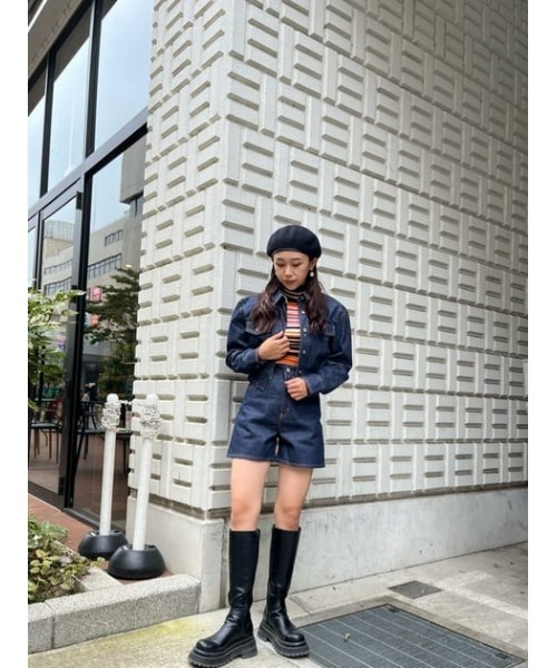 SLY(スライ)の「WOOL BERET ウール ベレー(ハンチング/ベレー帽・レディース・ブラック/ライトベージュ・FREE)」の22枚目の写真