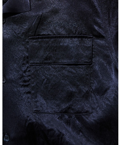 Saturdays NYC（サタデーズ ニューヨークシティ ）の「Canty Crinkled Satin SS Shirt（シャツ/ブラウス・メンズ・ネイビー/イエロー・X-SMALL/S/L/XL/M）」の12枚目の写真
