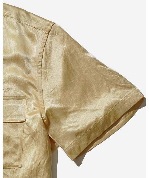 【イエロー（80）】Canty Crinkled Satin SS Shirt Saturdays NYC｜Canty Crinkled Satin SS Shirt | Rakuten Fashion