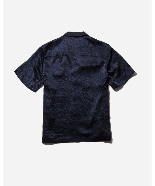 Saturdays NYC（サタデーズ ニューヨークシティ ）の「Canty Crinkled Satin SS Shirt（シャツ/ブラウス・メンズ・ネイビー/イエロー・X-SMALL/S/L/XL/M）」の6枚目の写真