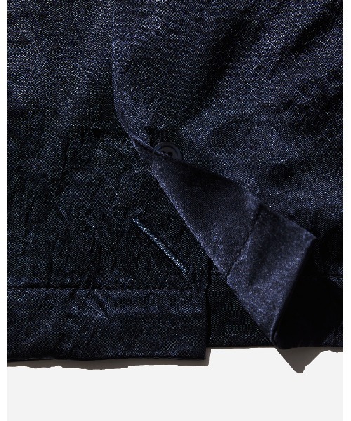 Saturdays NYC（サタデーズ ニューヨークシティ ）の「Canty Crinkled Satin SS Shirt（シャツ/ブラウス・メンズ・ネイビー/イエロー・X-SMALL/S/L/XL/M）」の13枚目の写真
