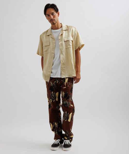 Saturdays NYC（サタデーズ ニューヨークシティ ）の「Canty Crinkled Satin SS Shirt（シャツ/ブラウス・メンズ・ネイビー/イエロー・X-SMALL/S/L/XL/M）」の17枚目の写真