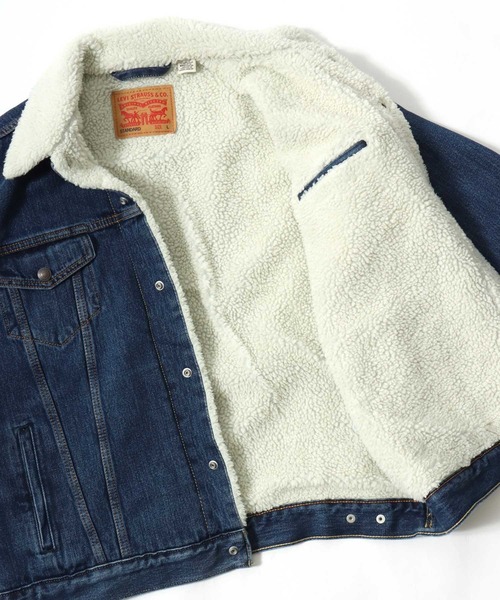 Levi's(リーバイス)の「Levi's/リーバイス TYPE-3 SHERPA TRUCKER/オーバーサイズ 裏ボアフリース デニムジャケット/Gジャン/レディース メンズ(デニムジャケット・メンズ・インディゴブルー/ブラック/ブルー/ライトインディゴブルー/ライトブルー/ブルー系その他・M/L/XL)」の9枚目の写真