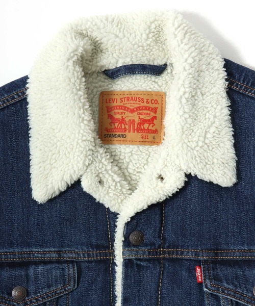 Levi's(リーバイス)の「Levi's/リーバイス TYPE-3 SHERPA TRUCKER/オーバーサイズ 裏ボアフリース デニムジャケット/Gジャン/レディース メンズ(デニムジャケット・メンズ・インディゴブルー/ブラック/ブルー/ライトインディゴブルー/ライトブルー/ブルー系その他・M/L/XL)」の19枚目の写真