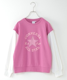 CONVERSE ALL STAR（コンバースオールスター）の「【キッズ】CONVERSE コンバース オールスター 袖レイヤートレーナー（130 ~160cm）（スウェット）」