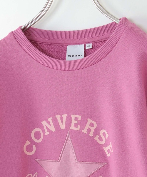CONVERSE ALL STAR(コンバースオールスター)の「【キッズ】CONVERSE コンバース オールスター 袖レイヤートレーナー(130 ~160cm)(スウェット・キッズ・スカイブルー/スモークピンク・130/140/150/160)」の7枚目の写真