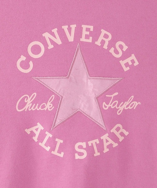 CONVERSE ALL STAR(コンバースオールスター)の「【キッズ】CONVERSE コンバース オールスター 袖レイヤートレーナー(130 ~160cm)(スウェット・キッズ・スカイブルー/スモークピンク・130/140/150/160)」の3枚目の写真
