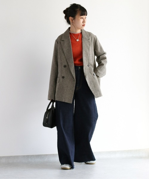 cepo（セポ）の「ツイードライク テーラードジャケット　セットアップ可能（テーラードジャケット・レディース・ブラウン/グレー・M）」の9枚目の写真