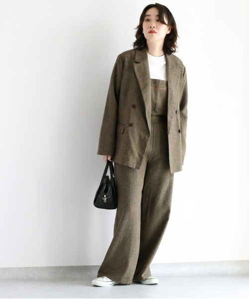cepo（セポ）の「ツイードライク テーラードジャケット　セットアップ可能（テーラードジャケット・レディース・ブラウン/グレー・M）」の20枚目の写真