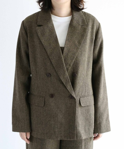 cepo（セポ）の「ツイードライク テーラードジャケット　セットアップ可能（テーラードジャケット・レディース・ブラウン/グレー・M）」の17枚目の写真