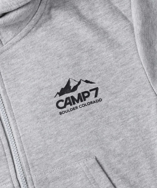 CAMP7(キャンプセブン)の「【CAMP7】ロゴジップパーカー(パーカー・キッズ・ブラック/グレー・120/130/105/140/150/160)」の10枚目の写真