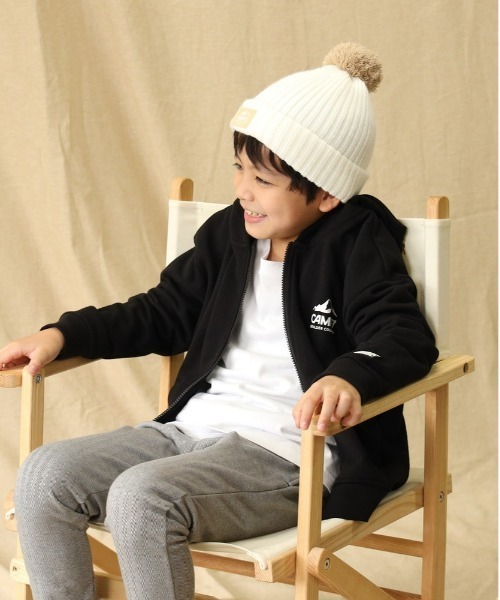 CAMP7(キャンプセブン)の「【CAMP7】ロゴジップパーカー(パーカー・キッズ・ブラック/グレー・120/130/105/140/150/160)」の16枚目の写真