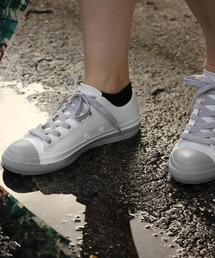 SPICE OF LIFE | 【在庫限り】PVC レインスニーカー バイカラー ホワイト×グレー/ブルー×ホワイト(レインシューズ)