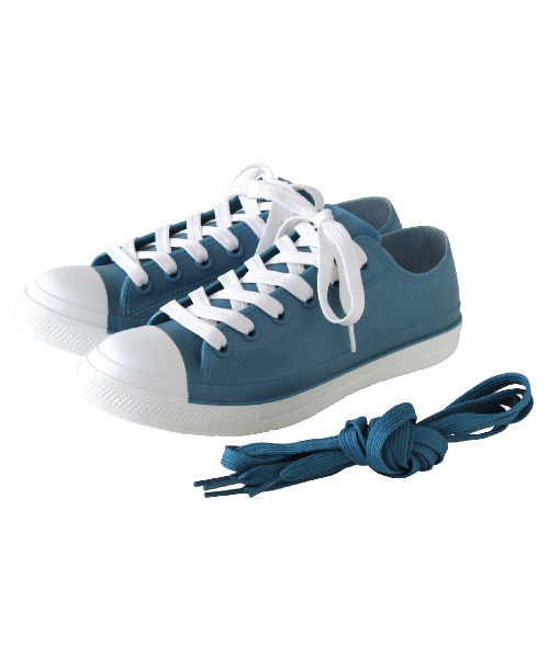 SPICE OF LIFE（スパイス オブ ライフ）の「【在庫限り】PVC レインスニーカー バイカラー ホワイト×グレー/ブルー×ホワイト（レインシューズ・レディース・ホワイト×グレー/ブルー/ブラウン・S/L/M）」の19枚目の写真