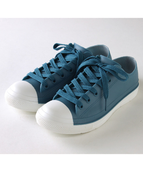 SPICE OF LIFE（スパイス オブ ライフ）の「【在庫限り】PVC レインスニーカー バイカラー ホワイト×グレー/ブルー×ホワイト（レインシューズ・レディース・ホワイト×グレー/ブルー/ブラウン・S/L/M）」の20枚目の写真