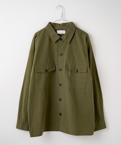 WHIMSIC（ウィムジック）の「【WHIMSIC】USアーミーユーティリティシャツ（シャツ/ブラウス・レディース・カーキ/ベージュ/ブラック/オリーブ・FREE）」の3枚目の写真
