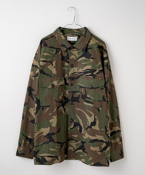 WHIMSIC（ウィムジック）の「【WHIMSIC】USアーミーユーティリティシャツ（シャツ/ブラウス・レディース・カーキ/ベージュ/ブラック/オリーブ・FREE）」の4枚目の写真