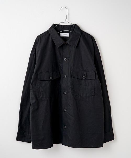 WHIMSIC（ウィムジック）の「【WHIMSIC】USアーミーユーティリティシャツ（シャツ/ブラウス・レディース・カーキ/ベージュ/ブラック/オリーブ・FREE）」の2枚目の写真