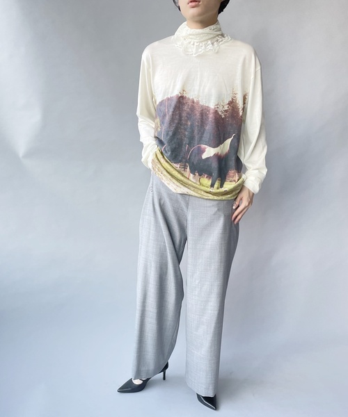 babacoプリントロングTシャツ　タグ付き美品 babacoプリントロングTシャツ タグ付き美品 - メルカリ