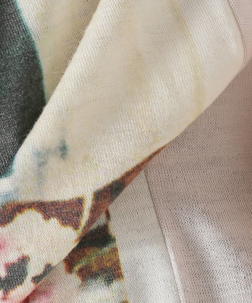 babaco / ババコ | 2022AW | Print Long Tee / 総柄 プリント クルーネック カットソー | F | マルチカラー | レディース babaco（ババコ）の「【babaco/ババコ】プリントロングTシャツ（T