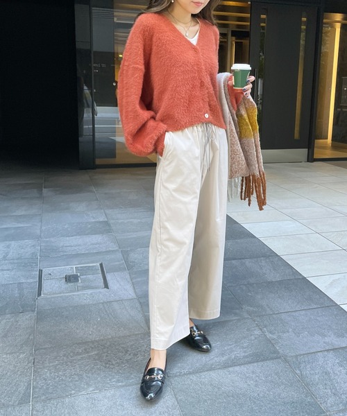 StyleSea（スタイルシー）の「ストレッチストレートワイドパンツ（その他パンツ・レディース・ブラック/パープル/グレイッシュベージュ・FREE）」の21枚目の写真