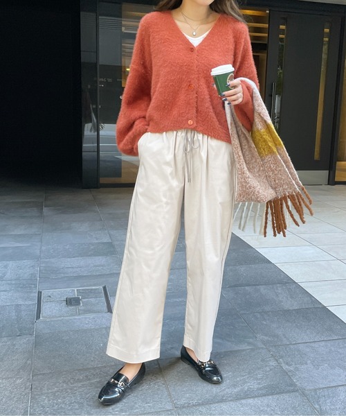 StyleSea（スタイルシー）の「ストレッチストレートワイドパンツ（その他パンツ・レディース・ブラック/パープル/グレイッシュベージュ・FREE）」の20枚目の写真