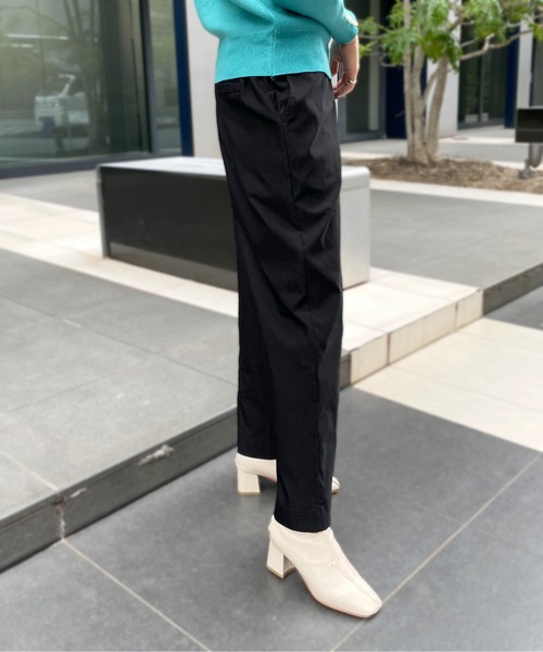 StyleSea（スタイルシー）の「ストレッチストレートワイドパンツ（その他パンツ・レディース・ブラック/パープル/グレイッシュベージュ・FREE）」の10枚目の写真