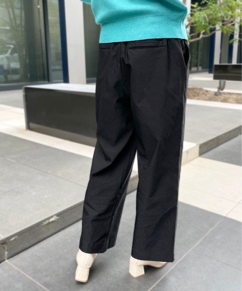 StyleSea（スタイルシー）の「ストレッチストレートワイドパンツ（その他パンツ・レディース・ブラック/パープル/グレイッシュベージュ・FREE）」の8枚目の写真