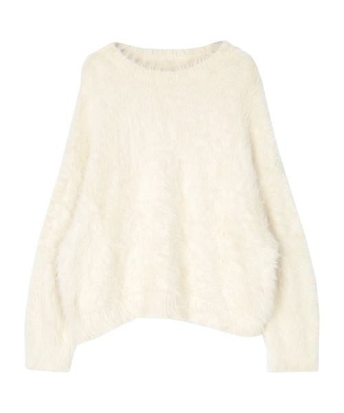 UR'S(ユアーズ)の「シャギーオーバーサイズニット(ニット/セーター・レディース・ブルー/ライトベージュ/チャコール/アイボリー/ライトグレー/ピンク系その他/ネイビー/ラベンダー/ブラウン・S/M/L)」の2枚目の写真