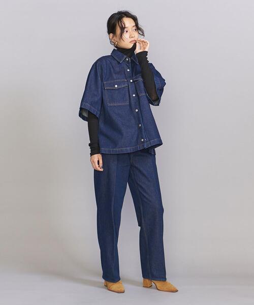BEAUTY&YOUTH UNITED ARROWS（ビューティーアンドユースユナイテッドアローズ）の「コットンデニム ストレート パンツ -ウォッシャブル-（デニムパンツ・レディース・ネイビー/コバルトブルー・S/M）」の2枚目の写真