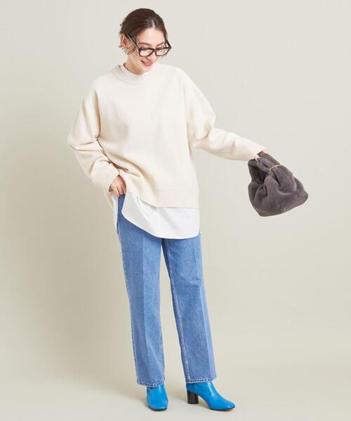 BEAUTY&YOUTH UNITED ARROWS（ビューティーアンドユースユナイテッドアローズ）の「コットンデニム ストレート パンツ -ウォッシャブル-（デニムパンツ・レディース・ネイビー/コバルトブルー・S/M）」の5枚目の写真