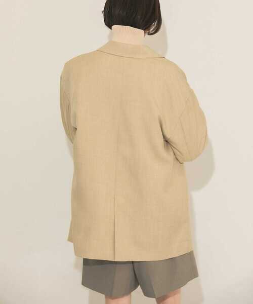 KBF（ケイビーエフ）の「テーラードオーバージャケット（テーラードジャケット・レディース・チャコールグレー/ブラウン/ベージュ・ONE）」の7枚目の写真