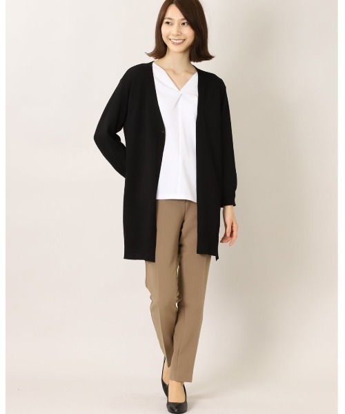 セール エムエフエディトリアルレディース M F Editorial Women リブ切替 ゆるロングトッパー カーディガン ボレロ M F Editorial エムエフエディトリアル のファッション通販 Zozotown