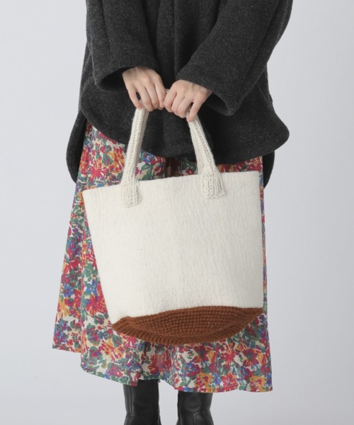 Plantation （プランテーション）皮メッシュバッグ Plantation（プランテーション）の「メッシュレザーラウンドトート