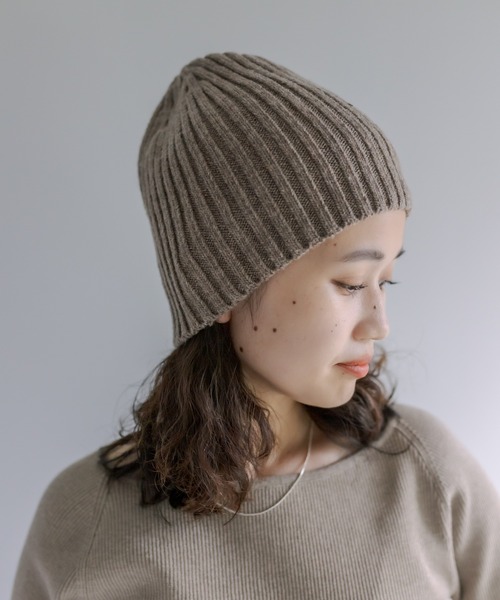 mystic(ミスティック)の「ウールリブニット帽(ハット・レディース・チャコールグレー/ベージュ/ブラック・FREE)」の3枚目の写真