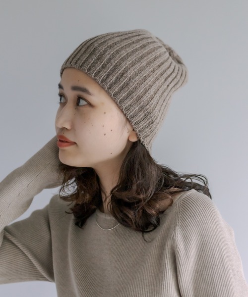 mystic(ミスティック)の「ウールリブニット帽(ハット・レディース・チャコールグレー/ベージュ/ブラック・FREE)」の5枚目の写真
