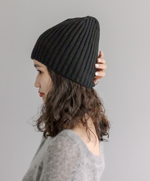 mystic(ミスティック)の「ウールリブニット帽(ハット・レディース・チャコールグレー/ベージュ/ブラック・FREE)」の19枚目の写真