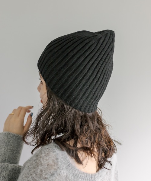 mystic(ミスティック)の「ウールリブニット帽(ハット・レディース・チャコールグレー/ベージュ/ブラック・FREE)」の16枚目の写真