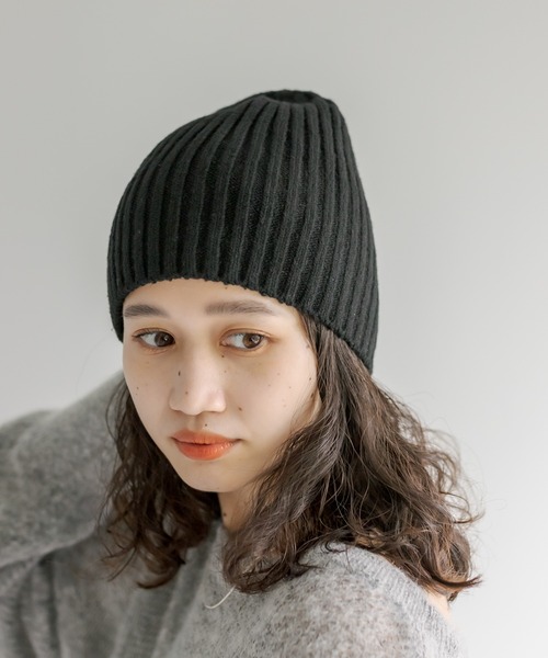 mystic(ミスティック)の「ウールリブニット帽(ハット・レディース・チャコールグレー/ベージュ/ブラック・FREE)」の18枚目の写真