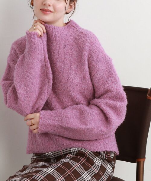 Cutie Blonde（キューティーブロンド）の「◆メランジハイネックニットプルオーバー（ニット/セーター・レディース・黄緑系/ピンク系/ベージュ/ブルー・00）」の4枚目の写真